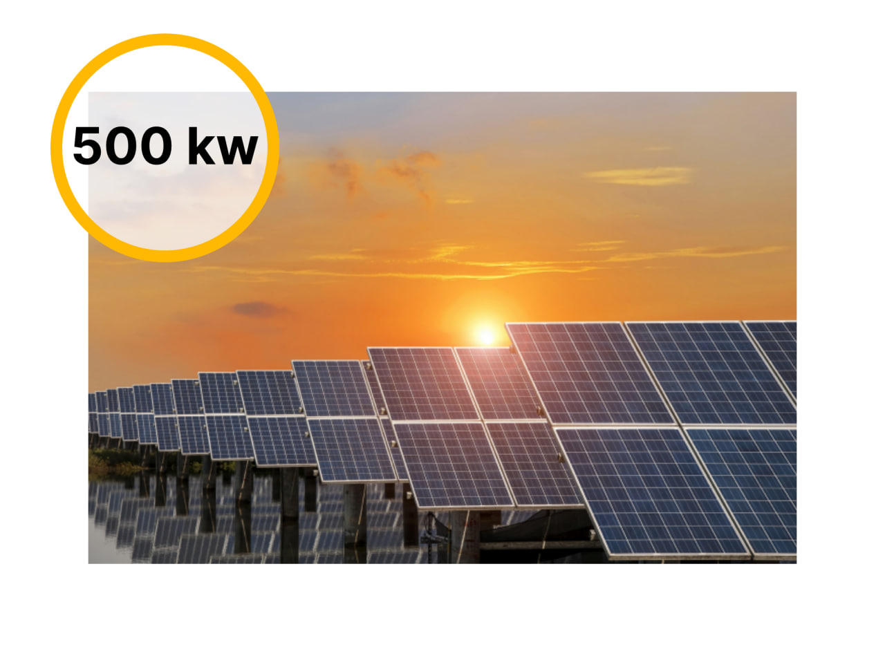 СЕС гібридна з АКБ потужністю 500 кВт